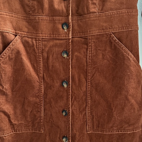 Boden Brown Amanda Cotton Cord Short Dress Women’s 6 Petite Utility Casual - Picture 7 of 13